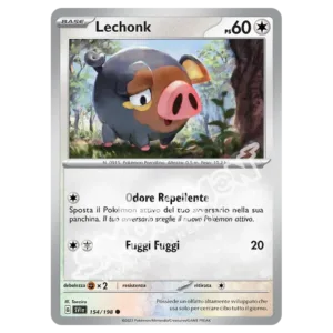 Lechonk 154/198 Scarlatto e Violetto Reverse (IT)