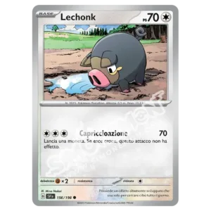 Lechonk 156/198 Scarlatto e Violetto Reverse (IT)