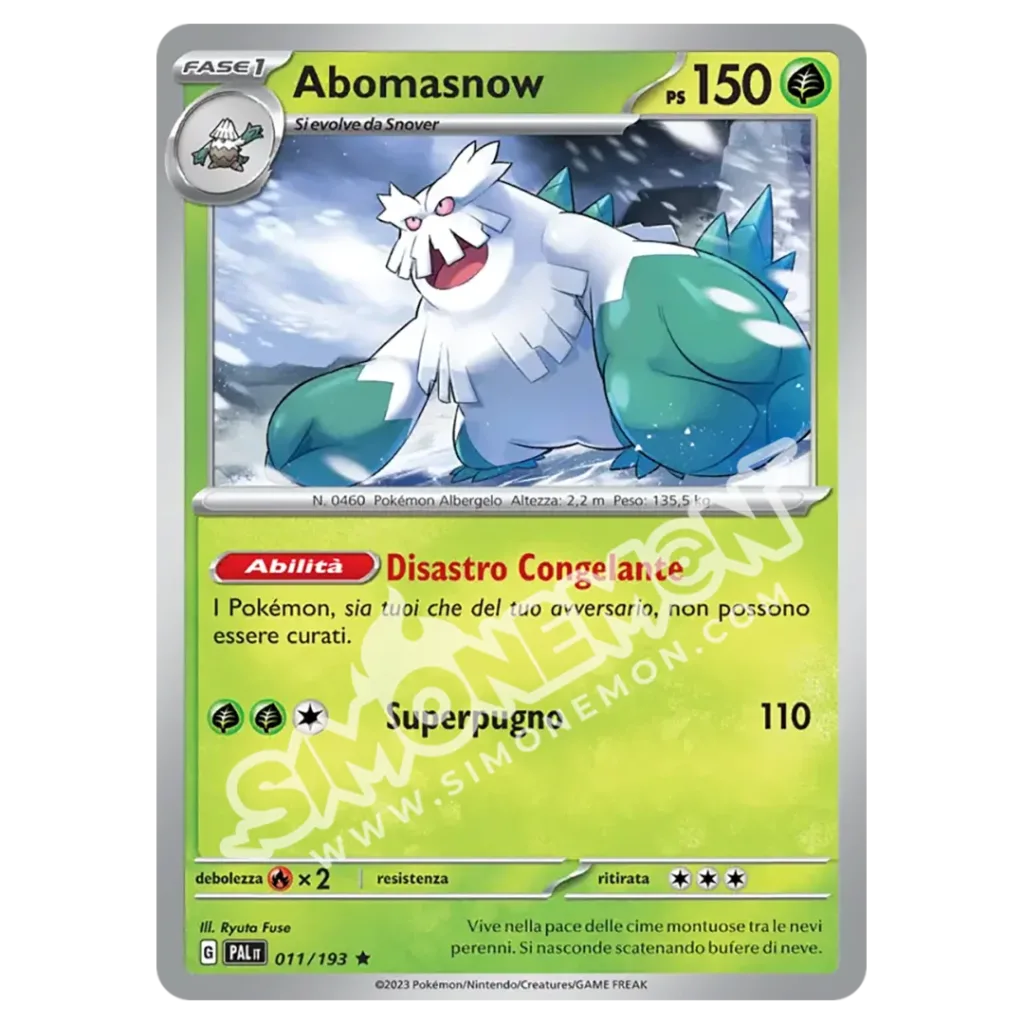 Abomasnow 011/193 Evoluzioni a Paldea Foil (IT)