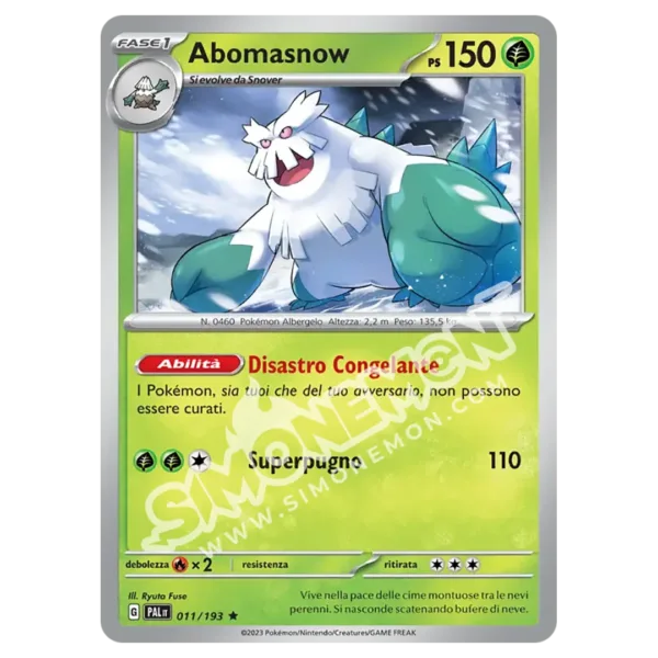 Abomasnow 011/193 Evoluzioni a Paldea Foil (IT)