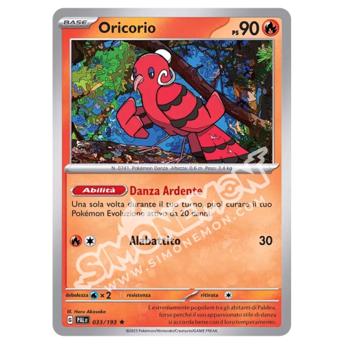 Oricorio 033/193 Evoluzioni a Paldea Foil (IT)