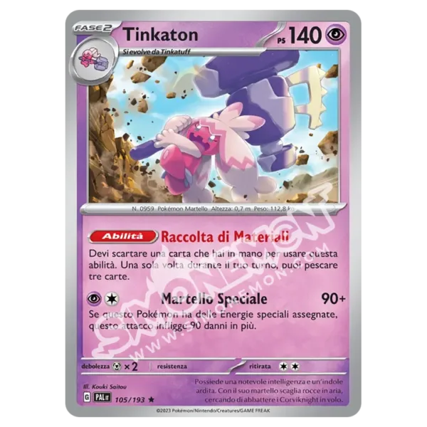 Tinkaton 105/193 Evoluzioni a Paldea Foil (IT)