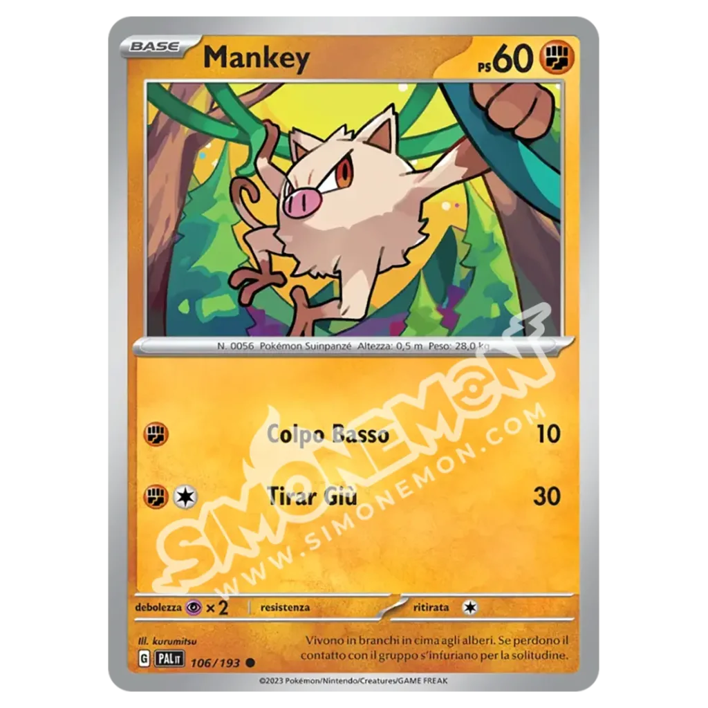 Mankey 106/193 Evoluzioni a Paldea Foil (IT)