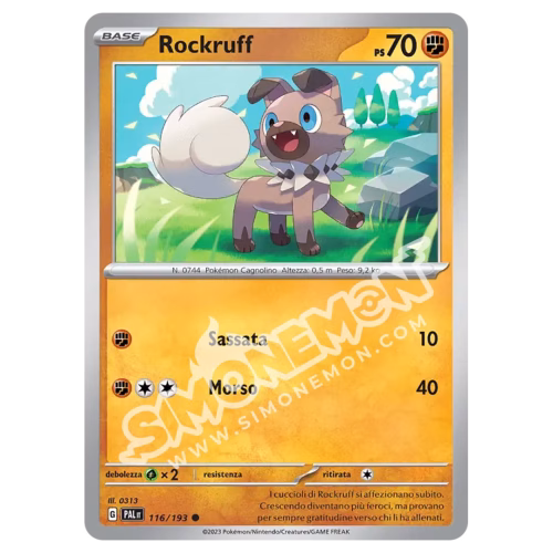 Rockruff 116/193 Evoluzioni a Paldea (IT)