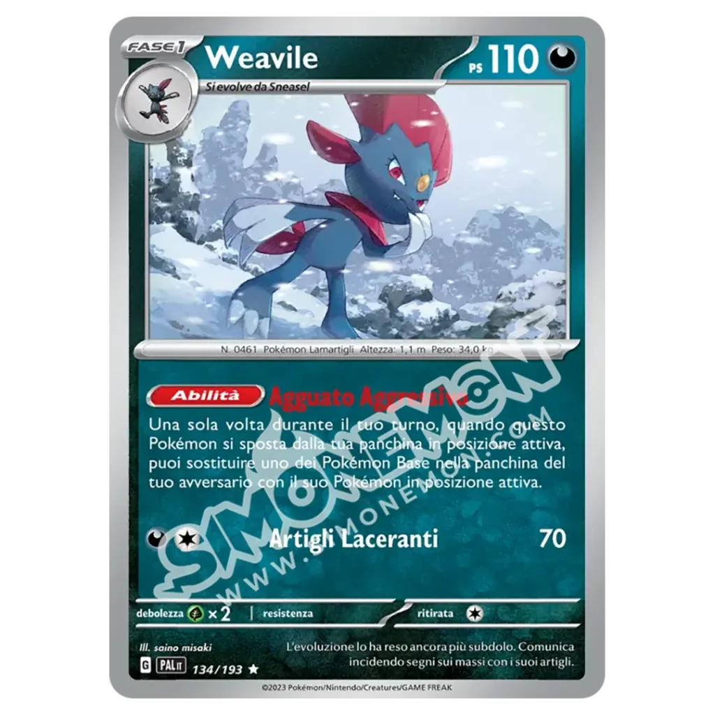 Weavile 134/193 Evoluzioni a Paldea Foil (IT)