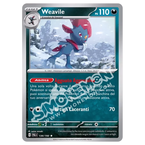 Weavile 134/193 Evoluzioni a Paldea Foil (IT)