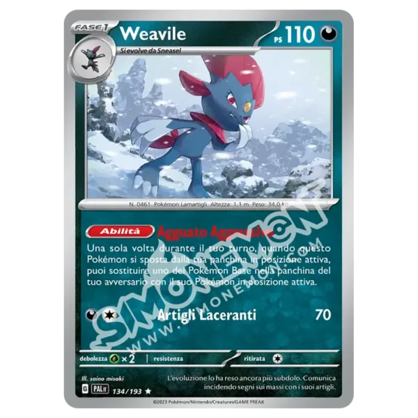 Weavile 134/193 Evoluzioni a Paldea Foil (IT)