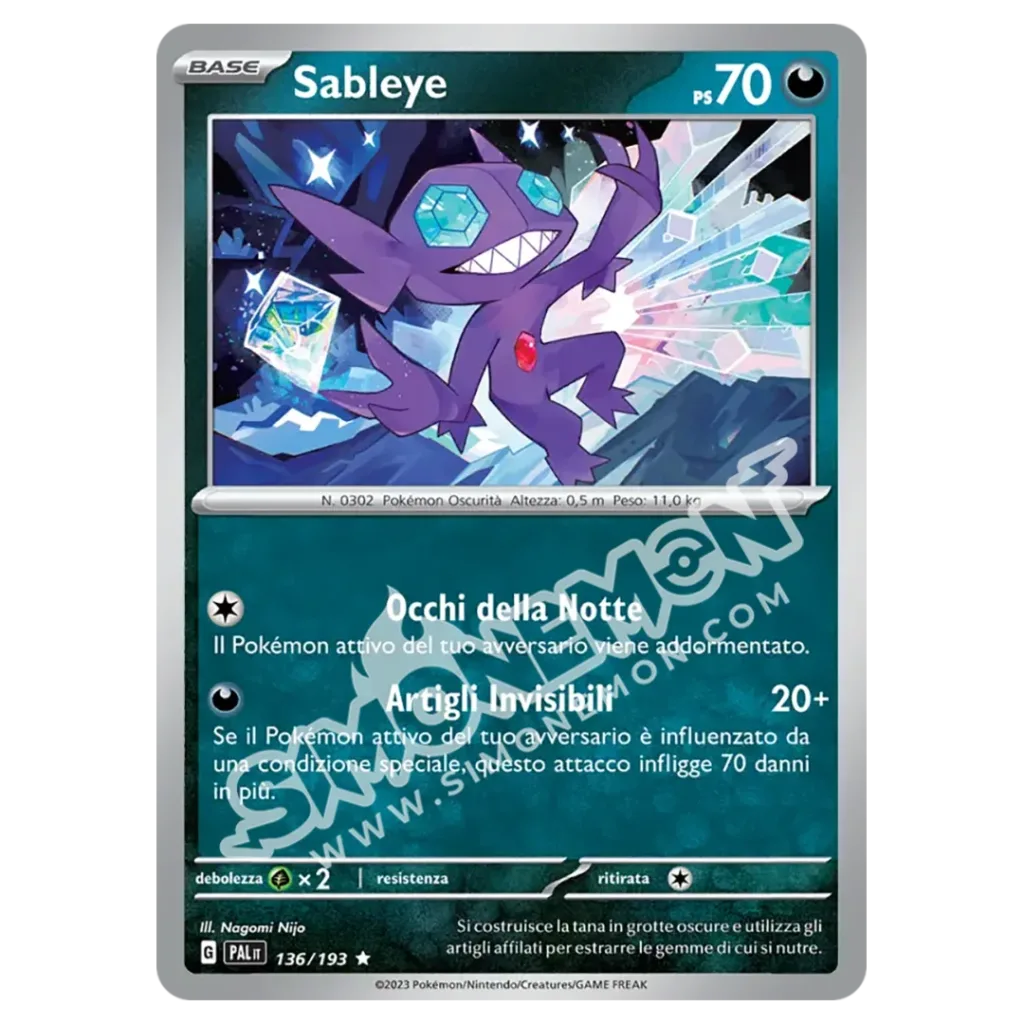 Sableye 136/193 Evoluzioni a Paldea Foil (IT)