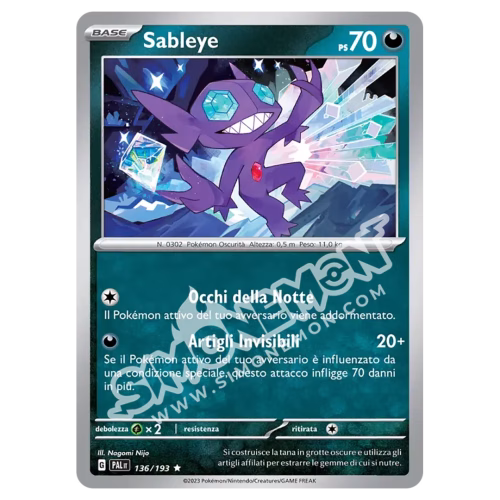 Sableye 136/193 Evoluzioni a Paldea Foil (IT)