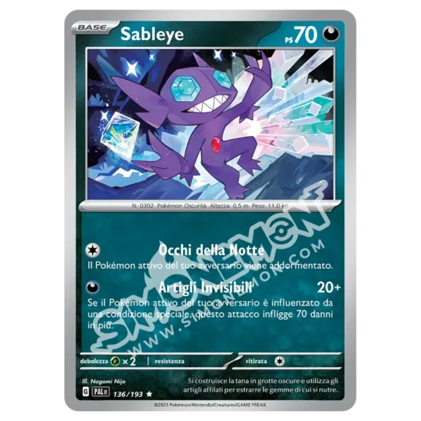 Sableye 136/193 Evoluzioni a Paldea Foil (IT)