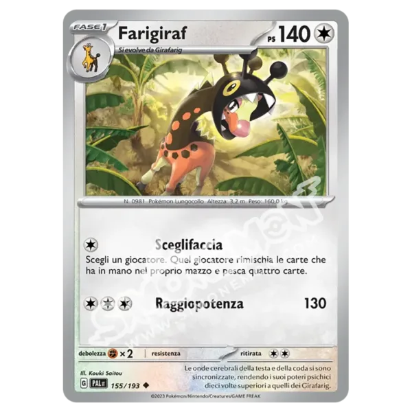 Farigiraf 155/193 Evoluzioni a Paldea Reverse (IT)