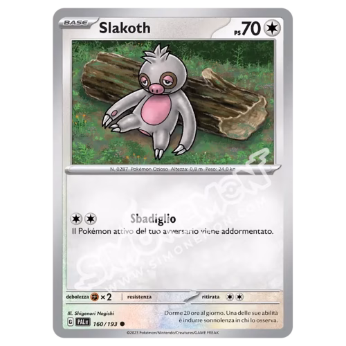 Slakoth 160/193 Evoluzioni a Paldea Reverse (IT)