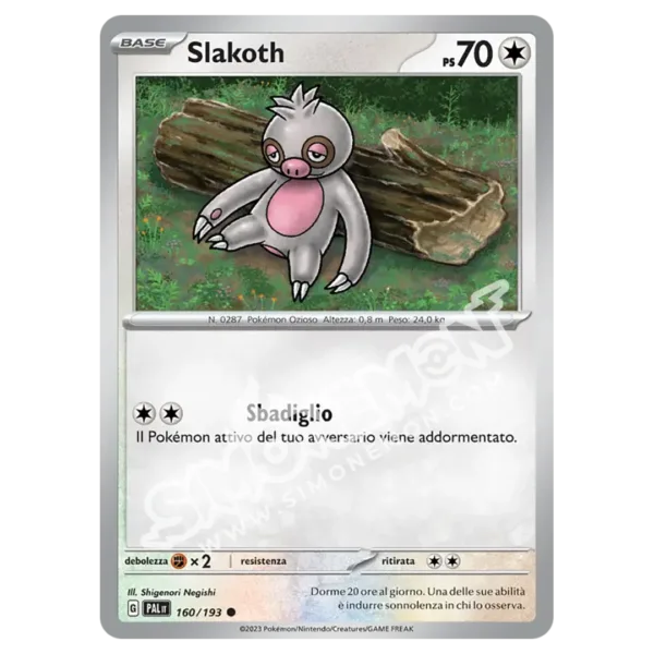 Slakoth 160/193 Evoluzioni a Paldea Reverse (IT)