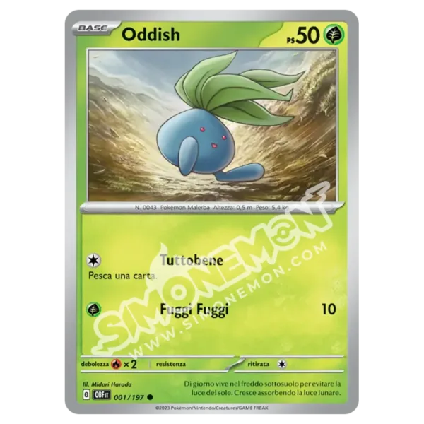 Oddish 001/197 Ossidiana Infuocata Reverse (IT)