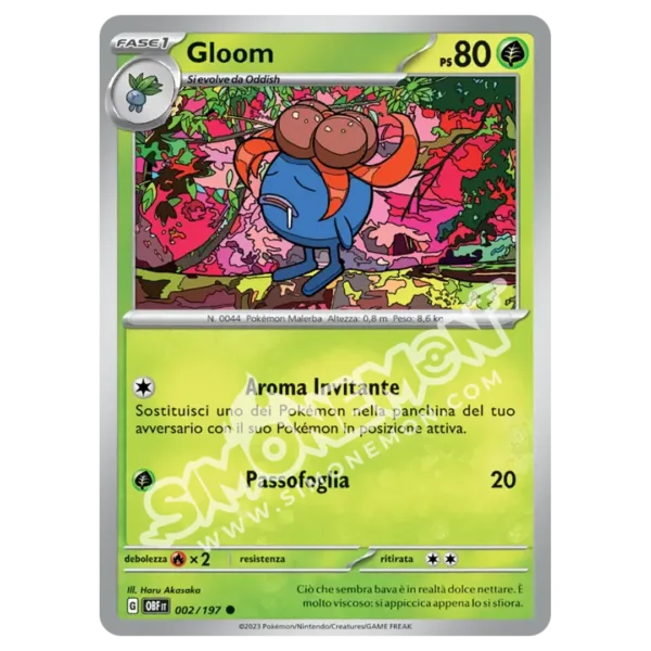 Gloom 002/197 Ossidiana Infuocata Reverse (IT)