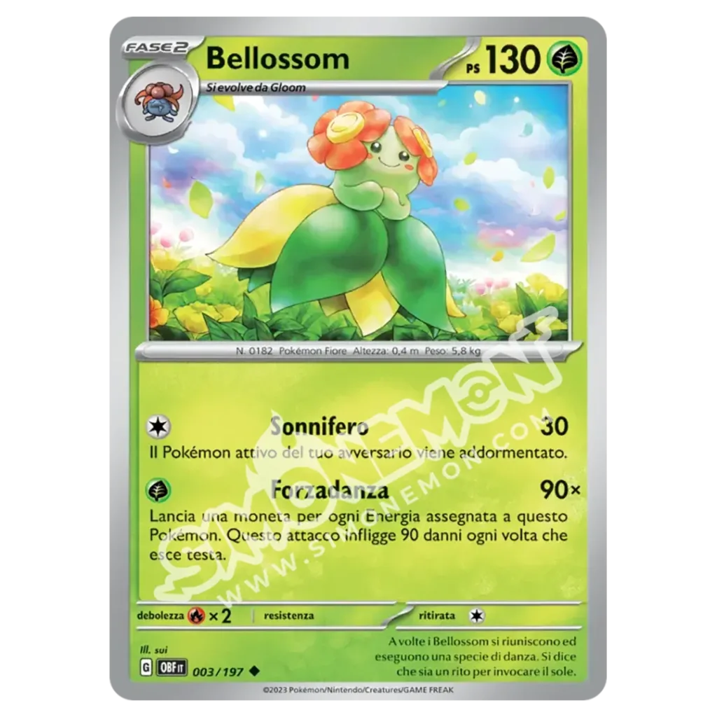 Bellossom 003/197 Ossidiana Infuocata Reverse (IT)