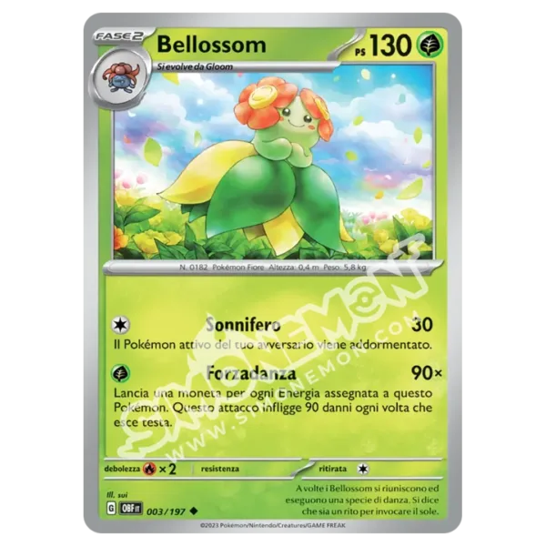 Bellossom 003/197 Ossidiana Infuocata Reverse (IT)