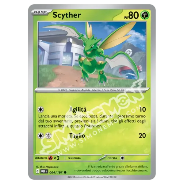 Scyther 004/197 Ossidiana Infuocata (IT)