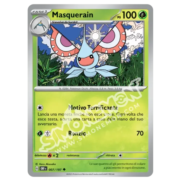 Masquerain 007/197 Ossidiana Infuocata Reverse (IT)