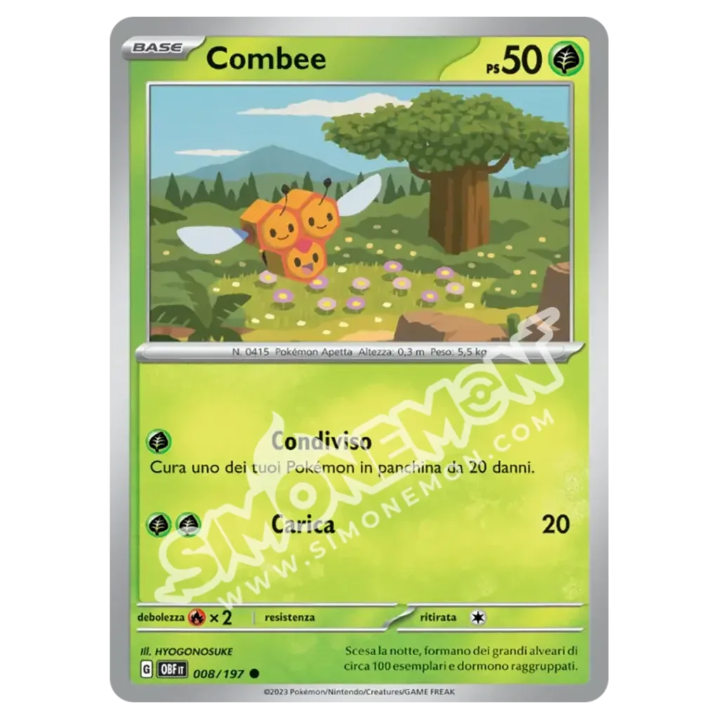 Combee 008/197 Ossidiana Infuocata Reverse (IT)