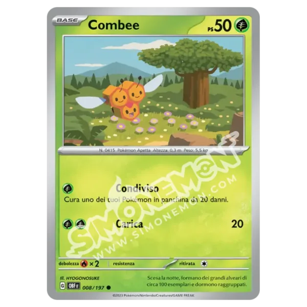 Combee 008/197 Ossidiana Infuocata Reverse (IT)