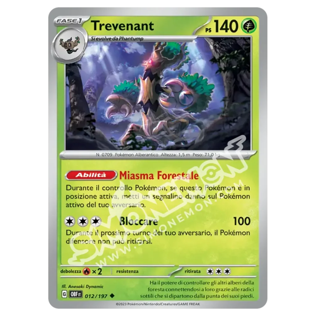 Trevenant 012/197 Ossidiana Infuocata  (IT)