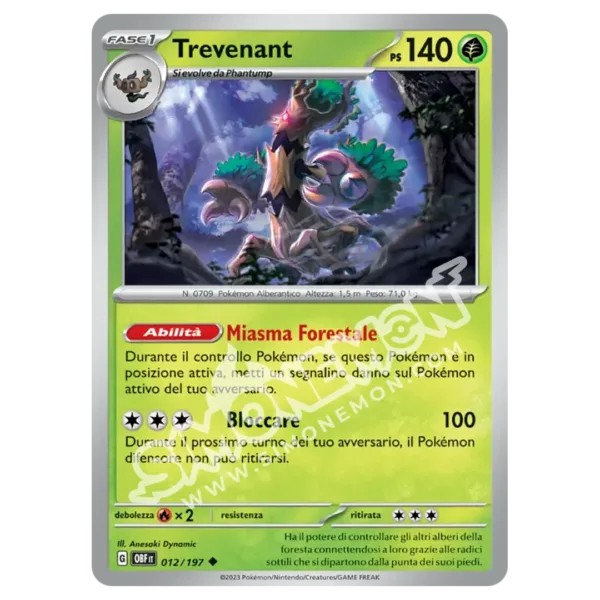 Trevenant 012/197 Ossidiana Infuocata (IT)