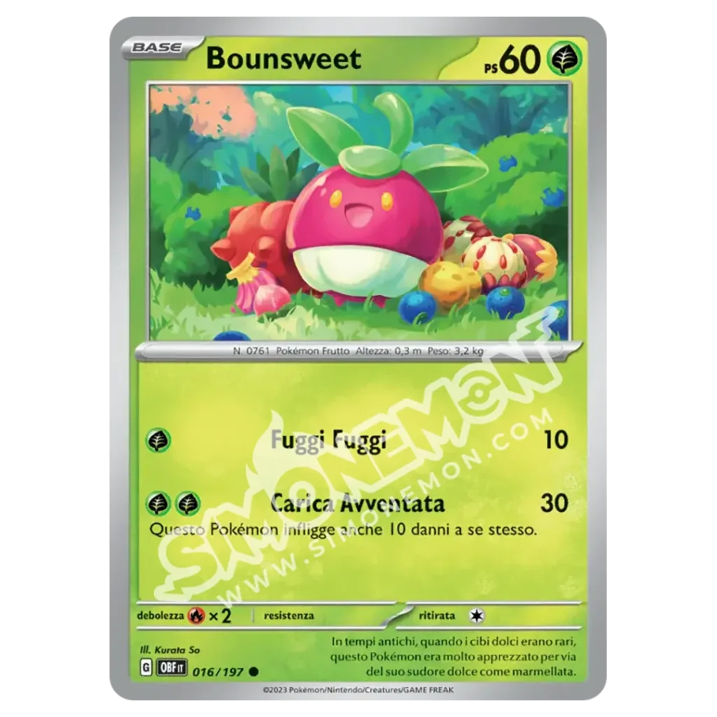 Bounsweet 016/197 Ossidiana Infuocata Reverse (IT)