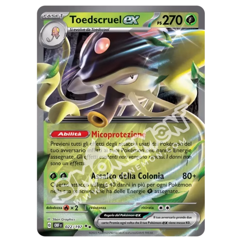 Toedscruel-ex 022/197 Ossidiana Infuocata (IT)