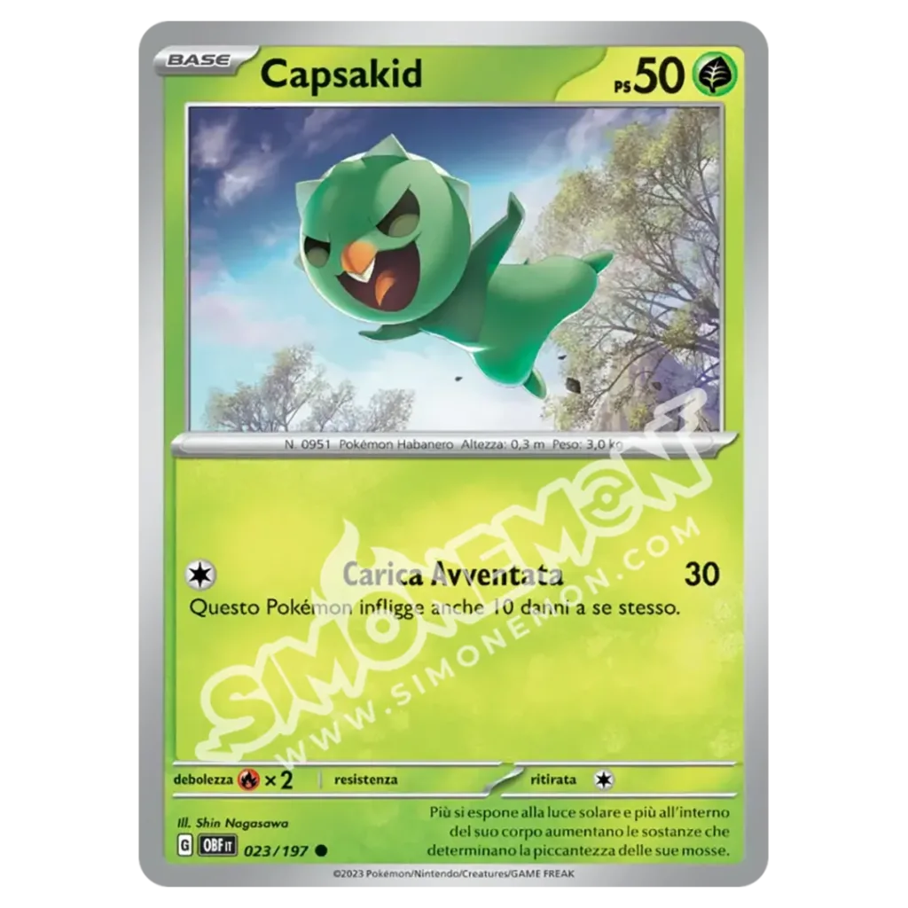 Capsakid 023/197 Ossidiana Infuocata Reverse (IT)