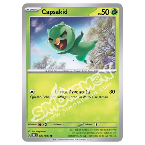 Capsakid 023/197 Ossidiana Infuocata Reverse (IT)