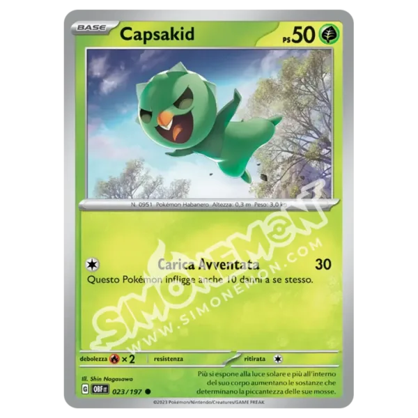 Capsakid 023/197 Ossidiana Infuocata Reverse (IT)