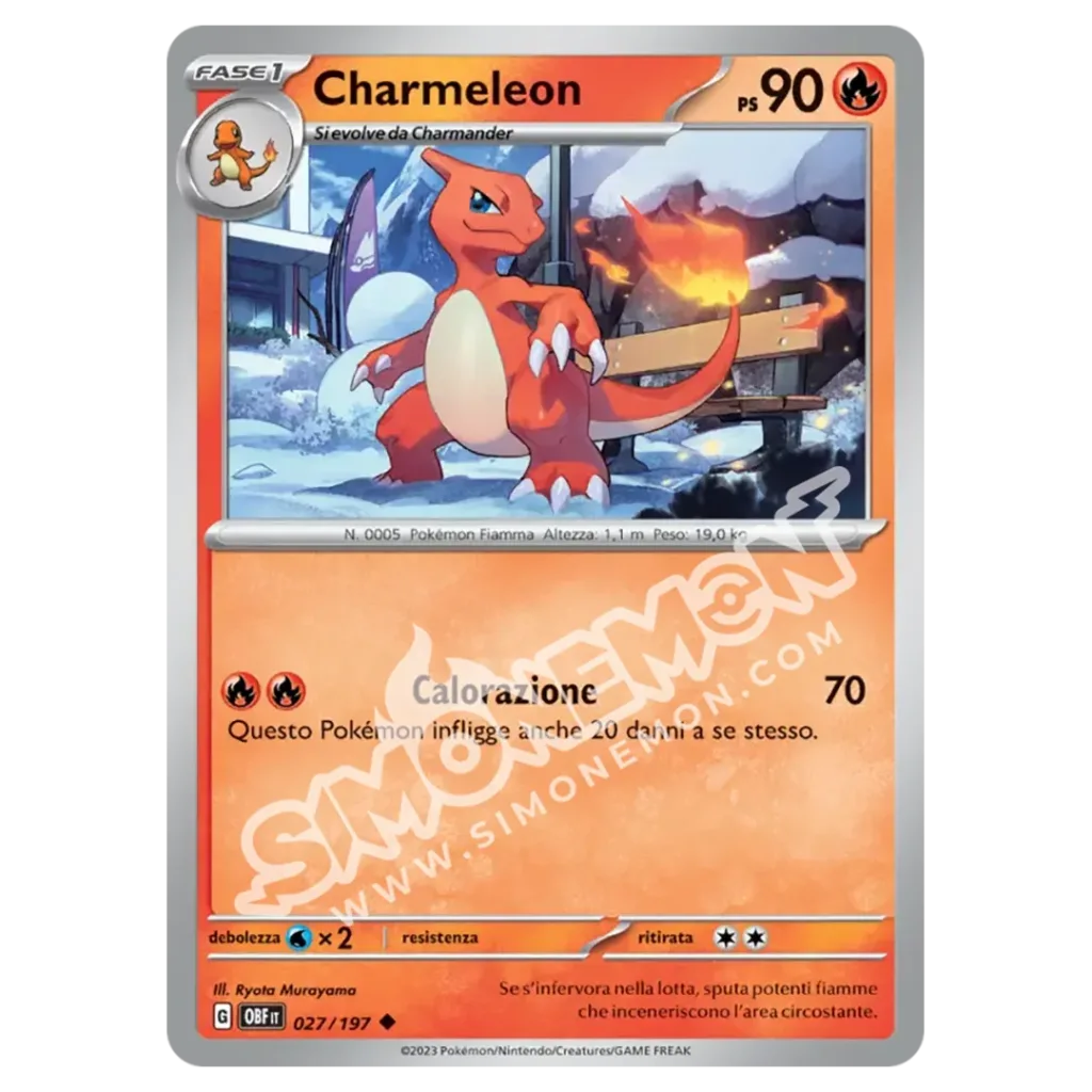 Charmeleon 027/197 Ossidiana Infuocata Foil (IT)