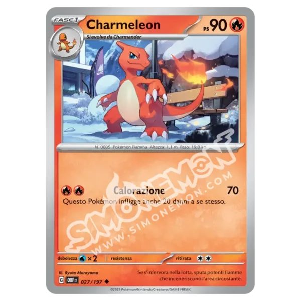 Charmeleon 027/197 Ossidiana Infuocata Foil (IT)