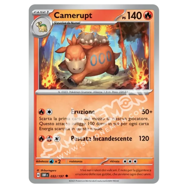 Camerupt 032/197 Ossidiana Infuocata  (IT)