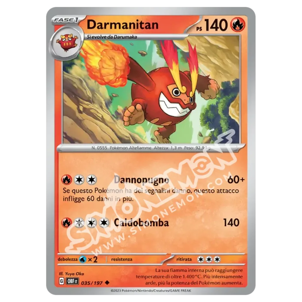 Darmanitan 035/197 Ossidiana Infuocata Reverse (IT)