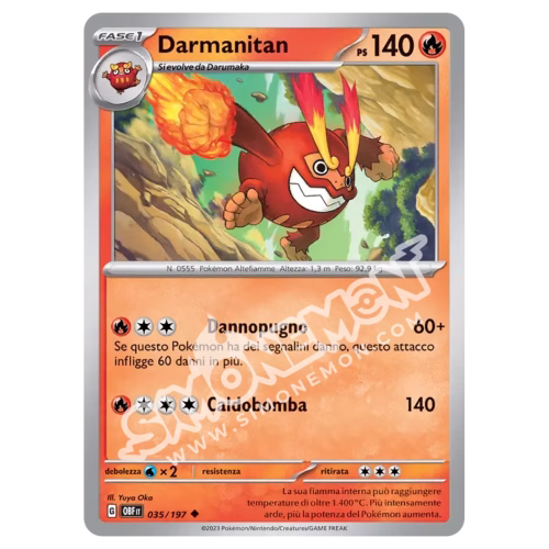 Darmanitan 035/197 Ossidiana Infuocata Reverse (IT)