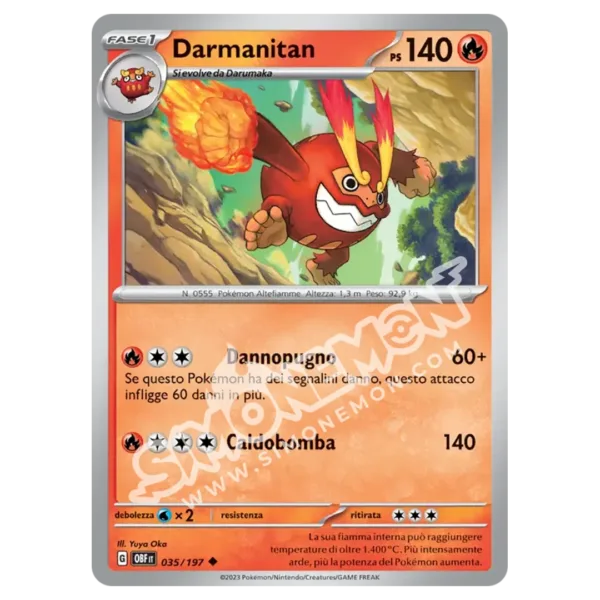 Darmanitan 035/197 Ossidiana Infuocata Reverse (IT)