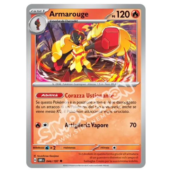 Armarouge 044/197 Ossidiana Infuocata Reverse (IT)