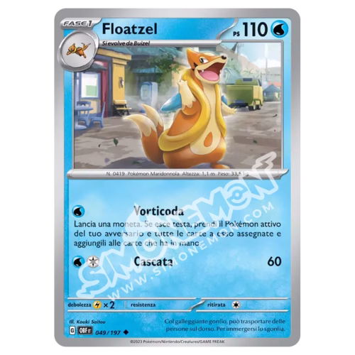 Floatzel 049/197 Ossidiana Infuocata Reverse (IT)