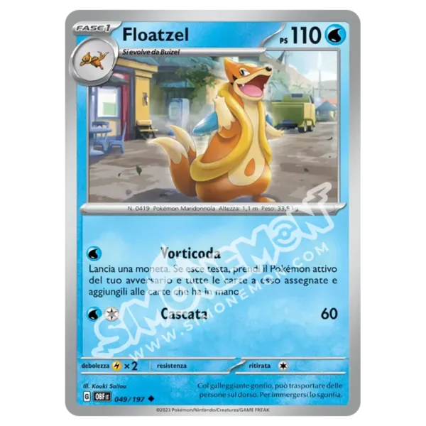 Floatzel 049/197 Ossidiana Infuocata Reverse (IT)