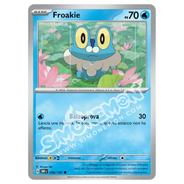 Froakie 056/197 Ossidiana Infuocata Foil (IT)