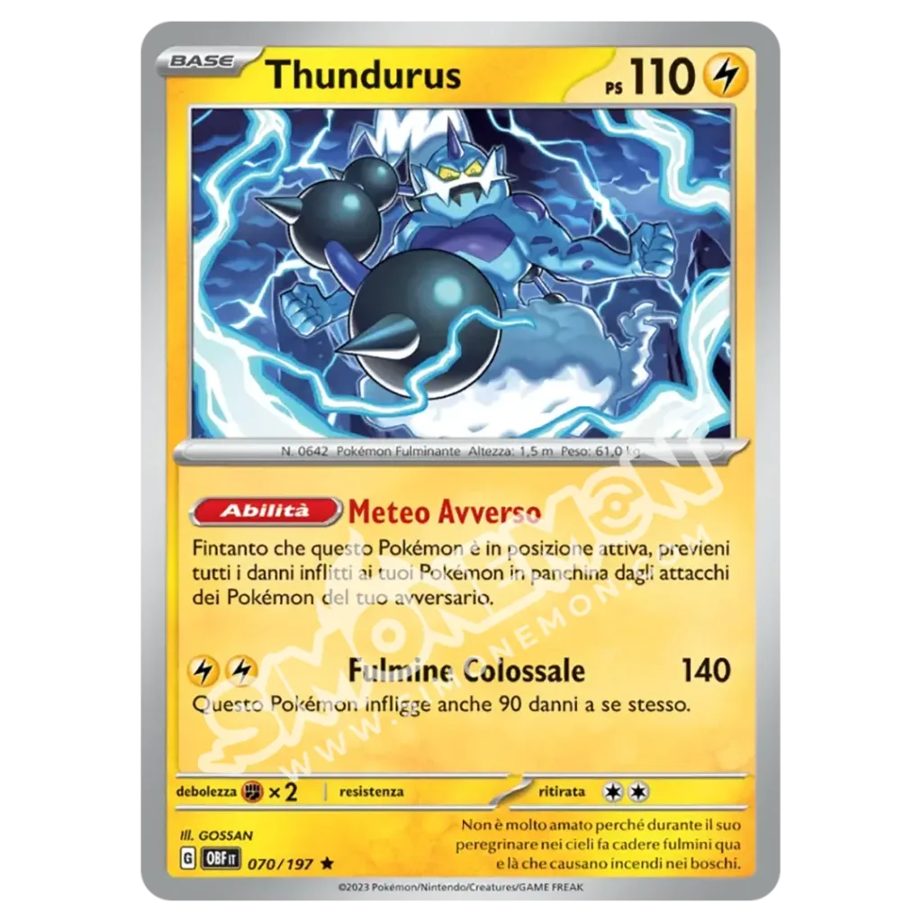 Thundurus 070/197 Ossidiana Infuocata Foil (IT)
