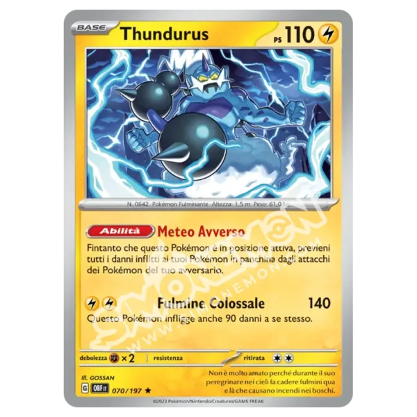 Thundurus 070/197 Ossidiana Infuocata Foil (IT)