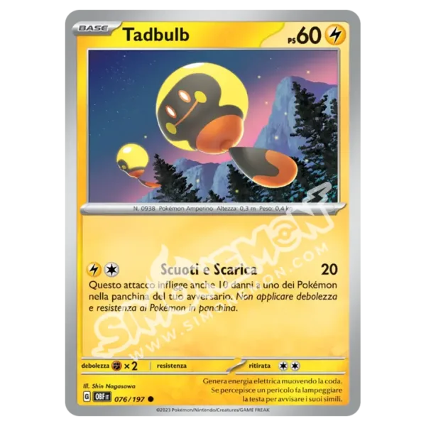 Tadbulb 076/197 Ossidiana Infuocata Reverse (IT)