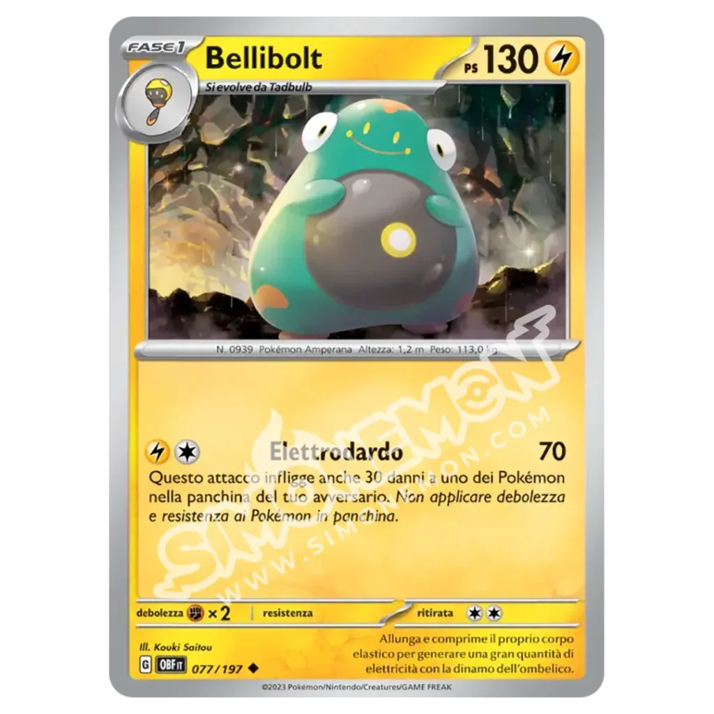 Bellibolt 077/197 Ossidiana Infuocata Reverse (IT)