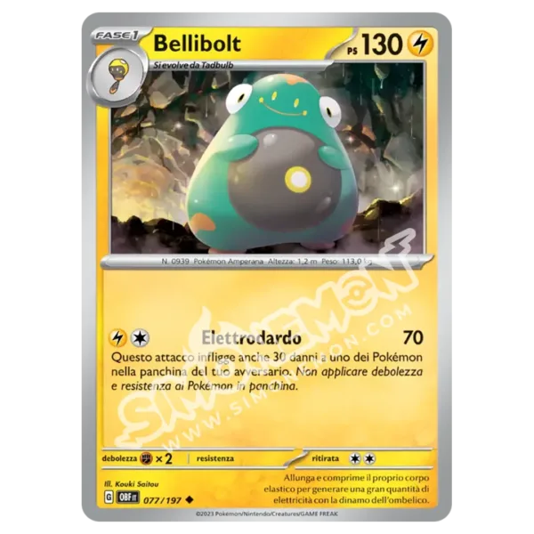 Bellibolt 077/197 Ossidiana Infuocata Reverse (IT)