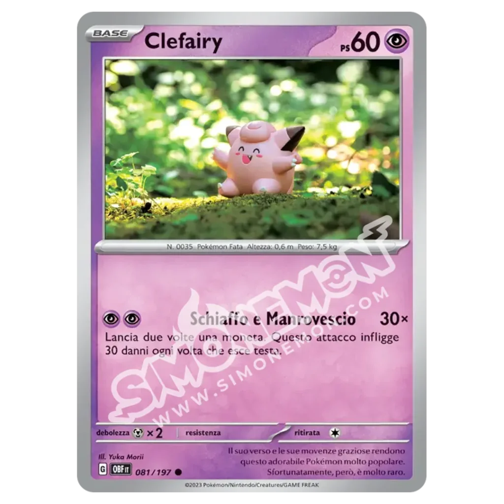 Clefairy 081/197 Ossidiana Infuocata Reverse (IT)