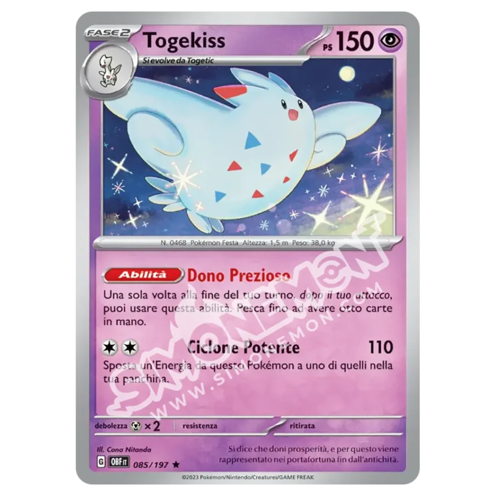 Togekiss 085/197 Ossidiana Infuocata Foil (IT)