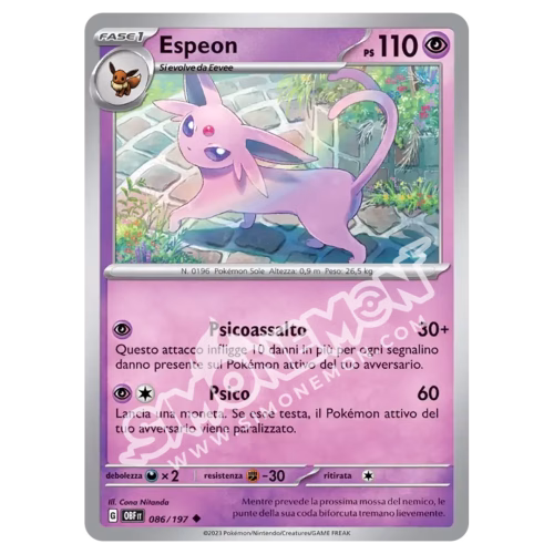 Espeon 086/197 Ossidiana Infuocata Reverse (IT)